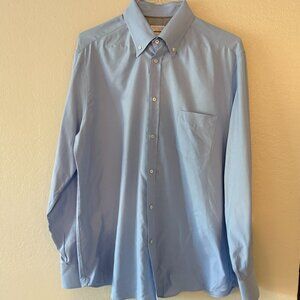 Brunello Cucinelli Men's Dress Shirt Basic Fit Size L Light Blue